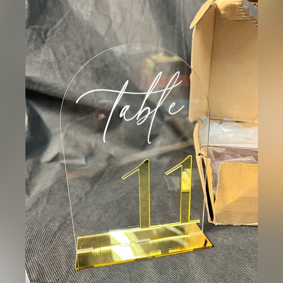 nita jean Other - Gold Acrylic Number Sign 20 count